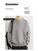 2025 Men's High-Quality Solid Color Retro Henley Knitwear for Autumn/Winter