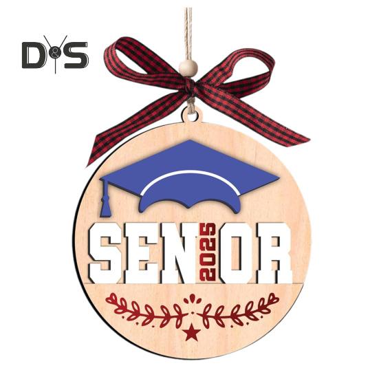 

Подвеска 2025 года, деревянная выпускная елка, украшение для выпускного, средней школы, колледжа, университета, сувенир на память, поздравления с окончанием школы, подарок для сына и дочери A