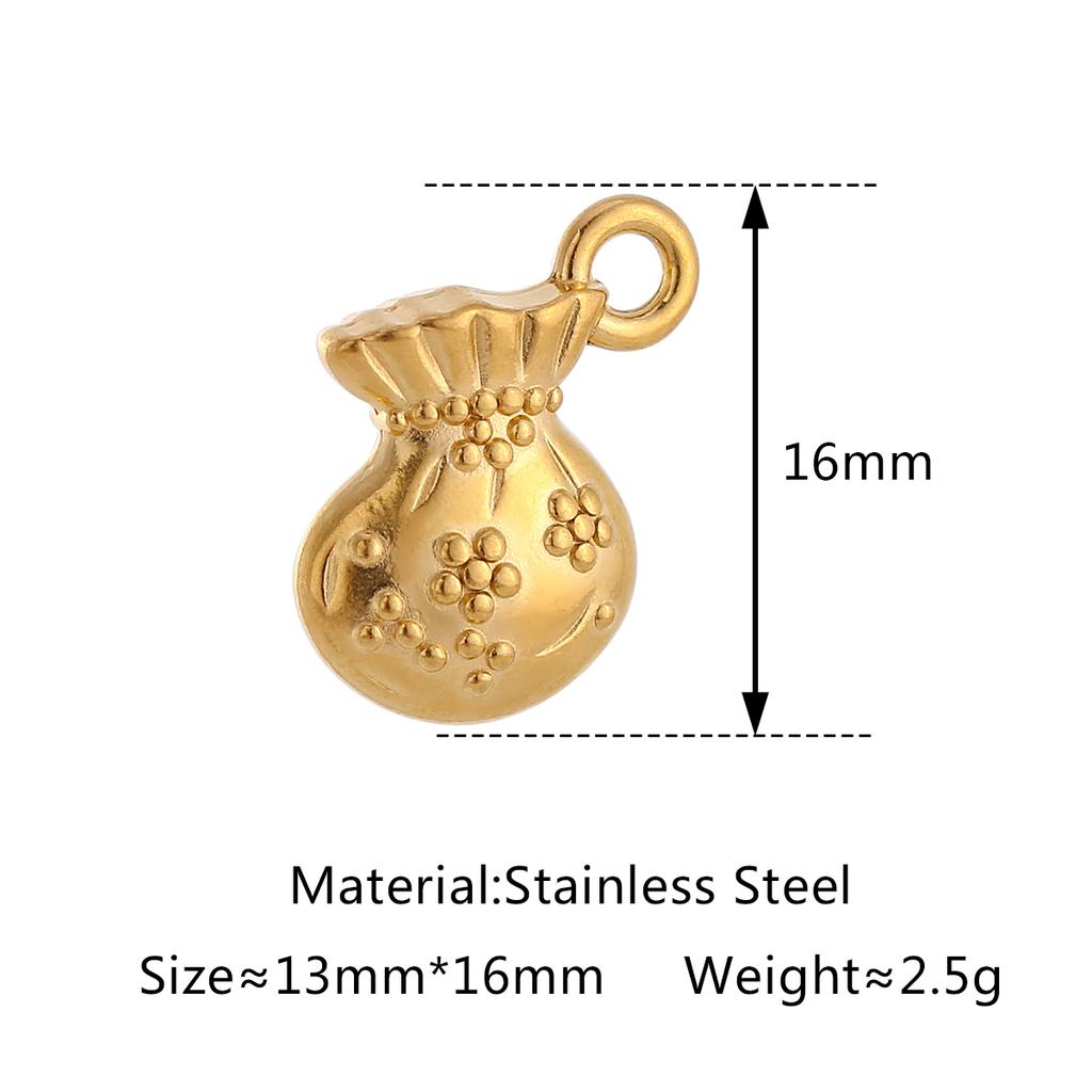 3Pcs Bowknot/Angel/Four Leaf Clover/Flower Charm Stainless Steel Pendant DIY Handmade Craft Necklace Bracelet Jewelry Making