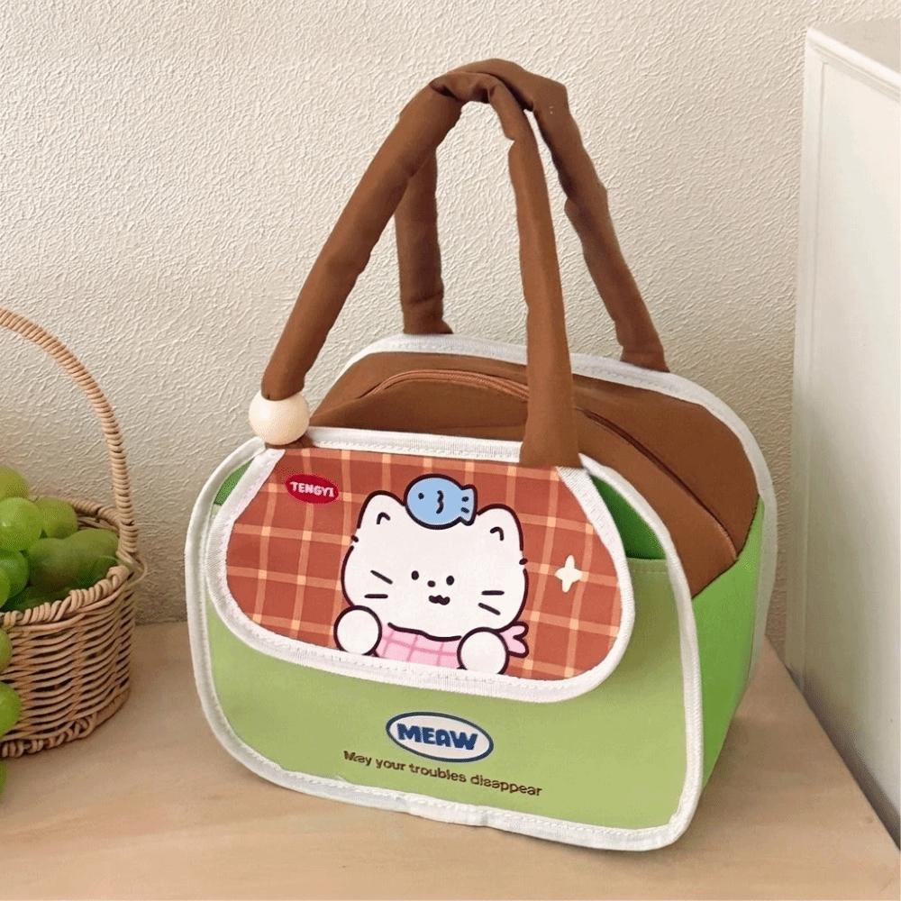 Large Capacity Lunch Box Bag Cold Insulation Food Storage Pouch Cute Picnic Bag Work