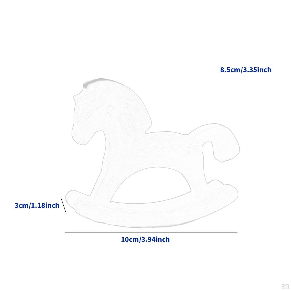 Wooden Rocking Horse Christmas Decor Birthday Gift Centerpiece Souvenir Collection Small