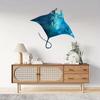 1pc Ocean-Inspired Metal Manta Ray Hanging Wall Art - Decor for Beach House, Baby Gift