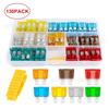 130pcs Automotive Fuses Holders Set Waterproof Inlines Designs with 14 Standard Fuses Portable for Multipurpose Use