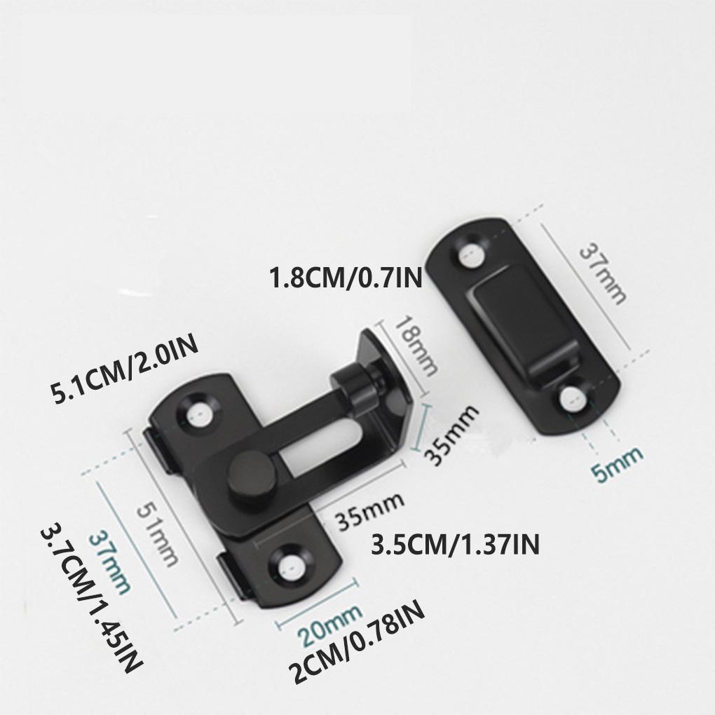 Stainless Steel Gate Latch Portable Detachable Anti-lost Anti-corrosive Household Restaurant Cafe Bedroom Door Lock Hardware