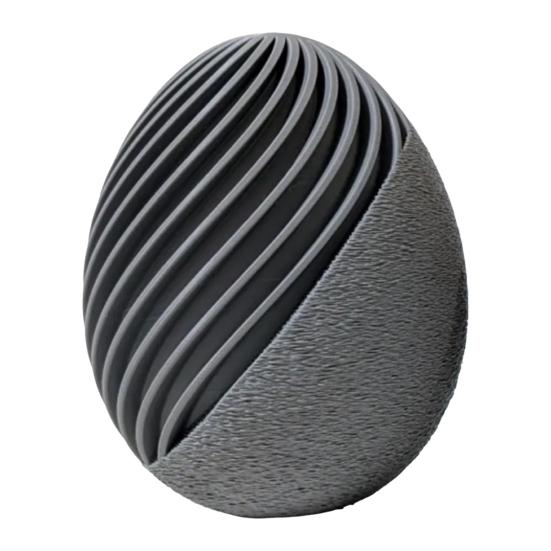 

Printed Easter Ornament Vertical-striped Egg for Spring Chicken Figurine Home Shelf Mantle Tabletop Centerpiece C