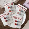 2pcs Korean Style Red Black Plaid Hairpins Strawberry Cherry Embroidery BB Clip Children's Hair Clip Bangs Clip Hair Accessories