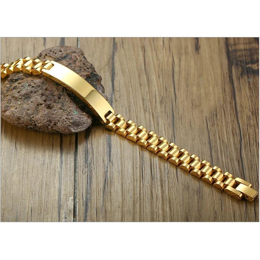 10MM -15MM Personalized Engraving Bracelet Wrist Bangle for Men Gentleman Accessory