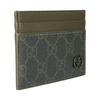 Gucci GG Supreme Card Holder Wallet Olive Green Leather GG Logo Card Case for Men Women Daily Commute 768248-FAFBE-8491