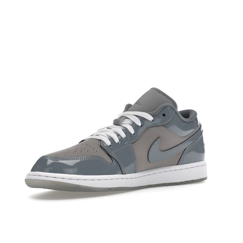 Air Jordan 1 Low SE Patent Cool Grey Unisex Sneakers Mellomgrå Hvit HF3148-011
