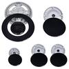 Gas Stove Burner Caps & Flame Crown Set - 6 Zinc Alloy Hoods with 5 Diffusers for Even Heat Distribution
