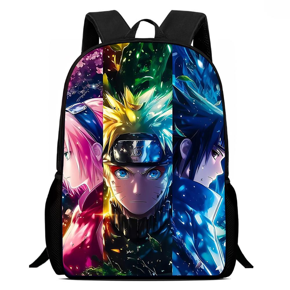 NARUTO Anime 15 Inch Children Cartoon Backpack,Comfort Adjustable Shoulder Straps,School&Daily Use,For 5-10 Year Old Boys&Girls