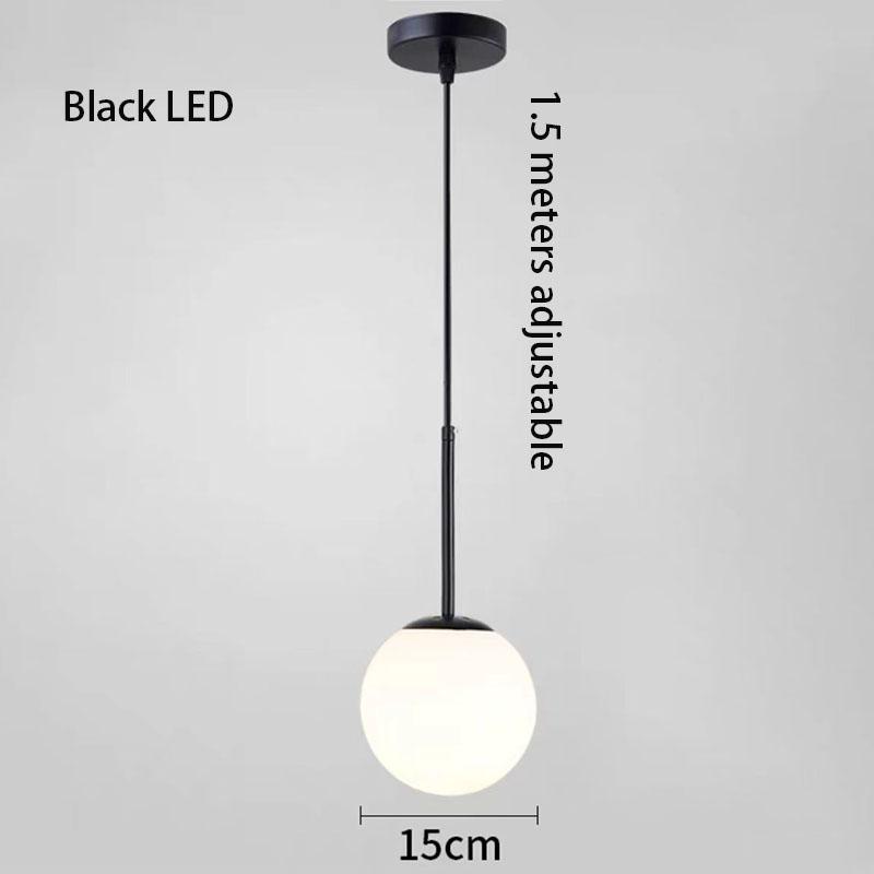 

Подвесные светильники в виде стеклянного шара в скандинавском стиле, современные светодиодные подвесные светильники, декоративная подвесная люстра, приспособление для гостиной, кухни, столовой, спальни