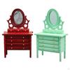 1/12 Dollhouse Miniature Dresser Decoration Accessories Mirror Table