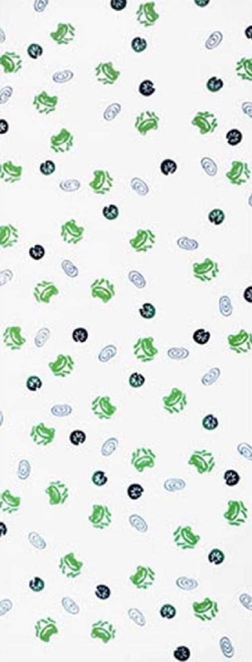 

Todaya Shoten Tenugui Frog 808 Niwa-zome (White)