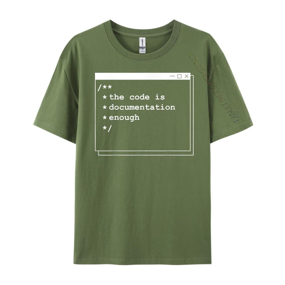 The Code Is Enough Computer Programming Nerd Men Graphic Tees Mens Shirt Oversized Party