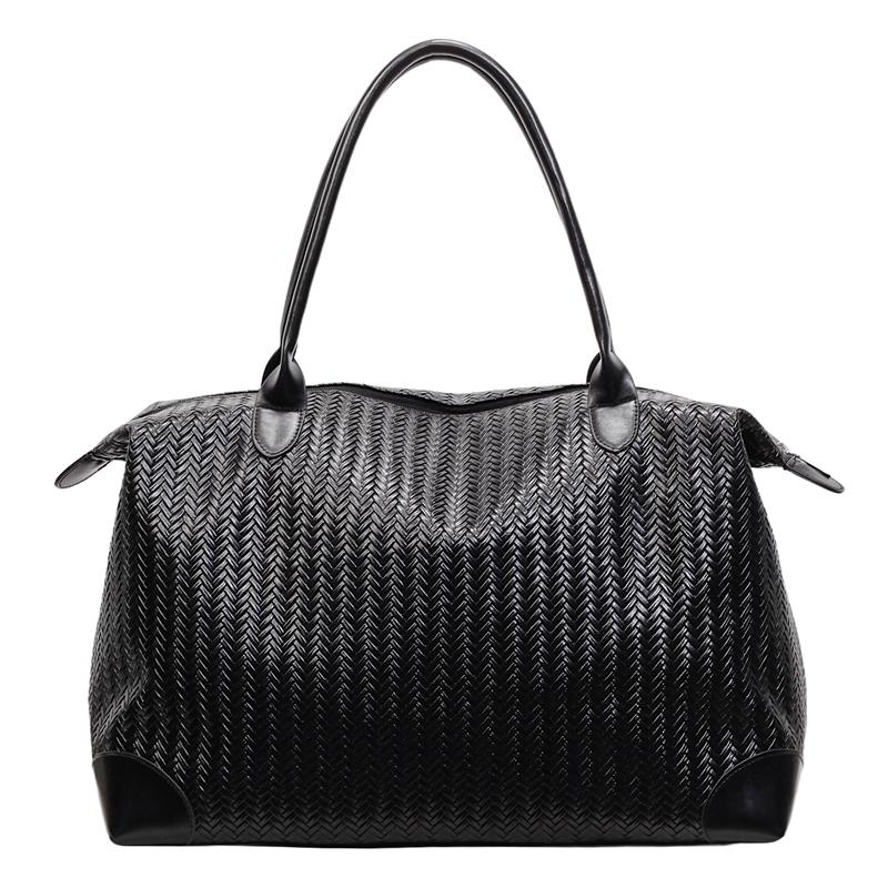 Vintage Tote Bag PU Large Capacity Shoulder Bag Women's Travel Bag