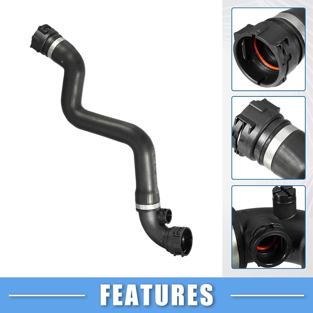 Radiator Coolant Hose Replace No.11531436407 for BMW 316Ci 2000-2005 Rubber Black