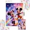 Diamond Art Painting Kit Mickey Minnie Rainbow Home Wall Decor Handmade Gift Idea