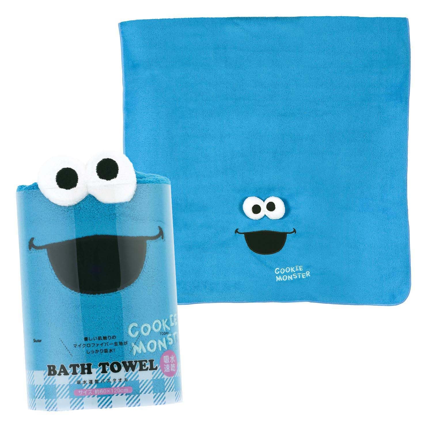

Skater Bath Cookie Sesame 60cm x Absorbent, Quick-Drying Towel, Monster, Street, 120cm, TODR1-A