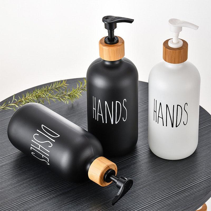 Acheter Distributeur de savon pour les mains et la vaisselle, avec pompe,  bouteille de savon pour comptoir de cuisine de ferme, organisation de salle  de bain, 500ml | Joom