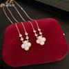 Korean Exquisite Zircon Flower Necklace Collarbone Chain Women's Versatile Necklace Design Sense Niche