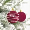 12pcs Hand-Painted Christmas Hanging Ball Flocking Xmas Tree Ornaments  Home Decor