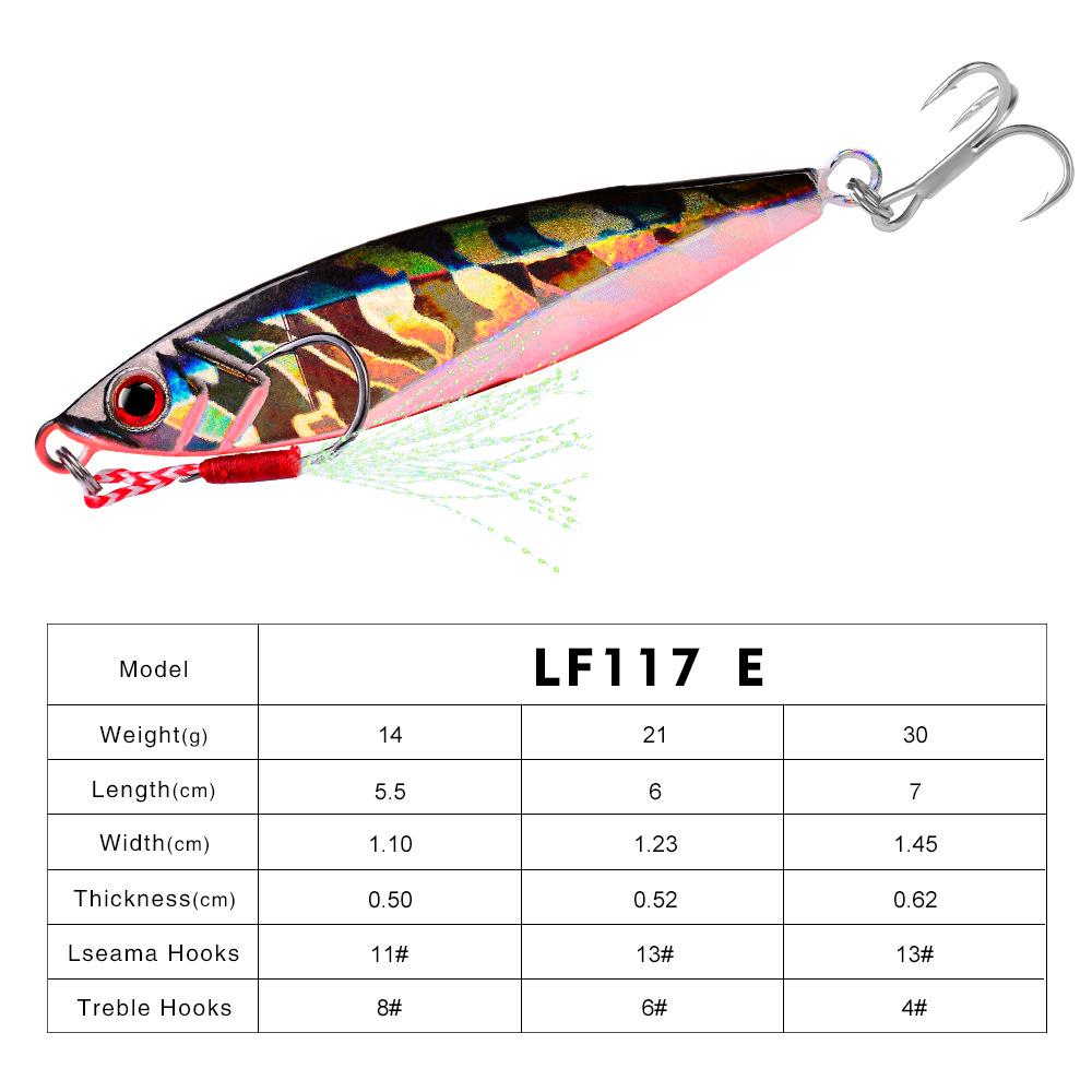 Luya Bionic Metal Fishing Lure - Iron Plate Sinking Lead Fish for Long-Distance Casting (14g, 21g, 30g)