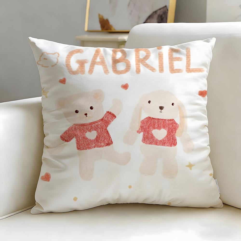 Classic Cartoon Character Gabriel Cushion Cover Soft EasyWash Pillow Case Versatile for Couch Bed Travel and Office