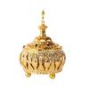Middle Eastern Lace Metal Incense Burner - Fashionable Sandalwood Ornament for Home Decor