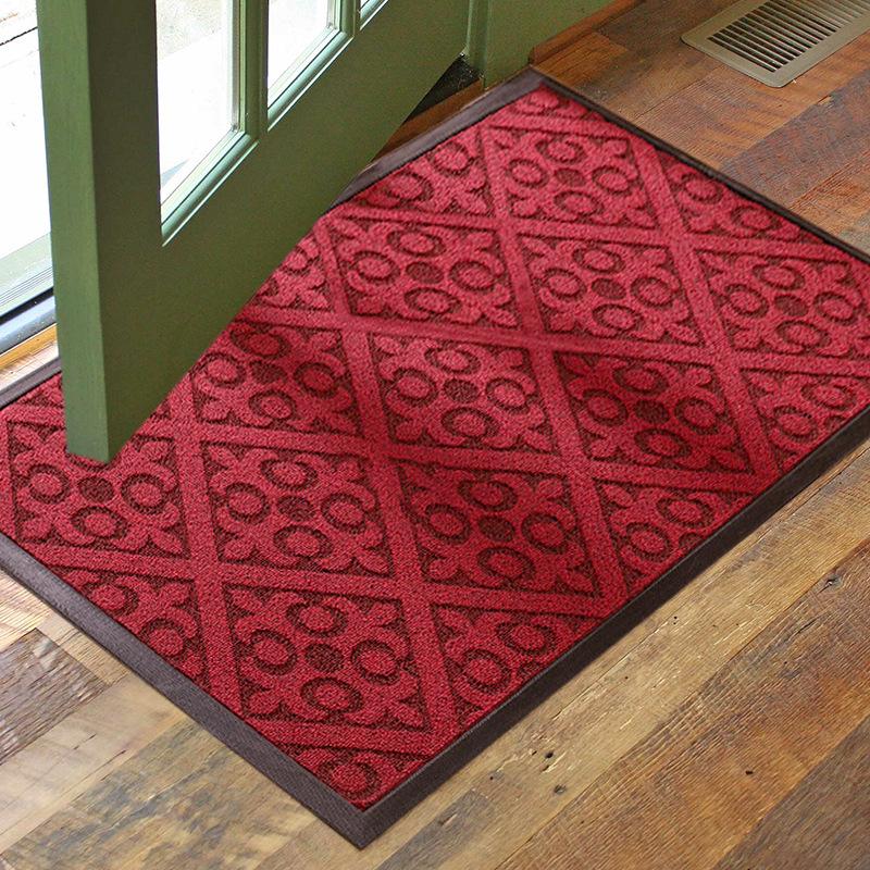 Geometric Anti-Slip Mud Wiping Door Mat - Wear-Resistant Rubber, Polypropylene