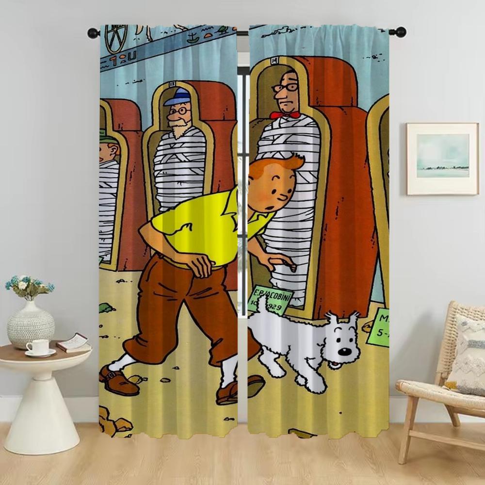 Tin-tines Anti-muggen Gordijnen voor Woonkamer Shades Verduisterend Gordijn Home Interieur Gordijnen 2 Stuks Scheidingswand Keuken Kind W50xH70cmx2pcs-CL