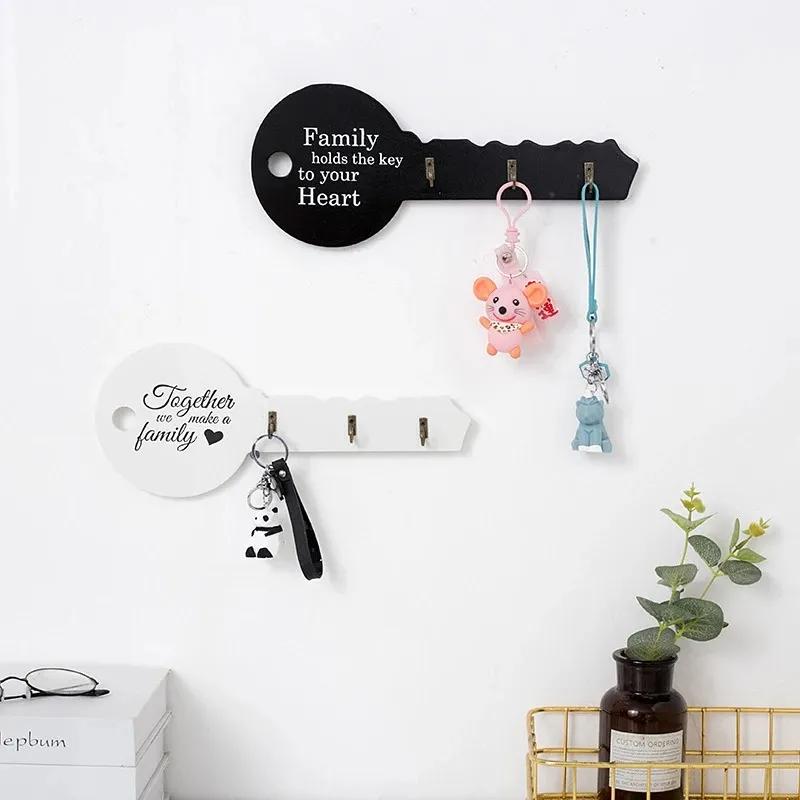 Retro Holz Wandhalterung Haken Schlüsselhalter Schlüsselform Haken Aufbewahrungsregal Kleiderbügel Dekor Hängende Geschenke Home Eingangstür Wand Organizer