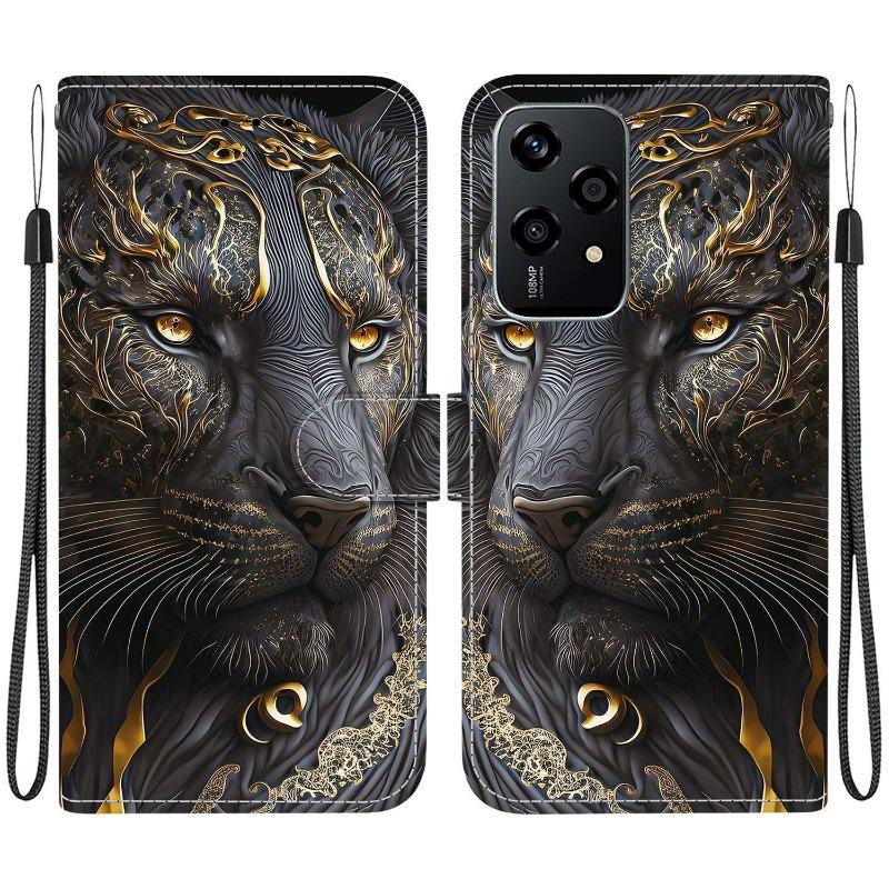 Animal Case Lion Panda Leather Phone Cover For Huawei Honor 200 Smart Lite Pro 5G Wallet Flip Coque Card Magnetic Protect Cases