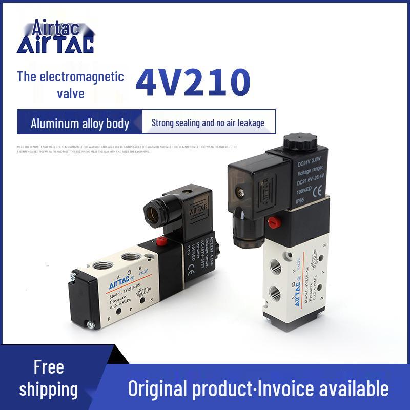 Airtac-Style 4V210 Two-Position Five-Way Pneumatic Solenoid Reversing Valve