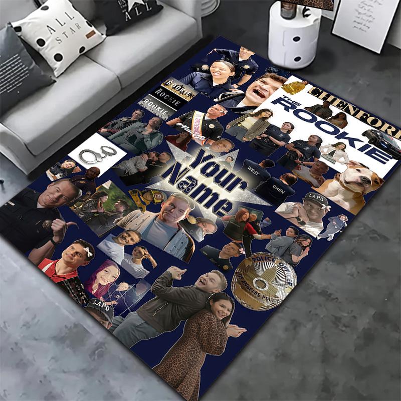 The Rookie Custom Name Carpet Rug For Living Room Bedroom Home Sofa Decoration Kids Play Nonslip Floor Mat