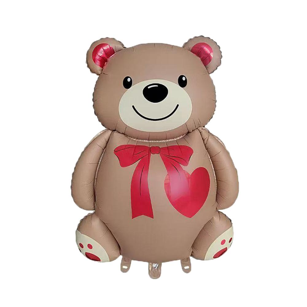 1pc Base Stand Happy Valentine's Day Heart To Heart Balloons Love Heart Bear Balloon Wedding Valentine's Day Decorations