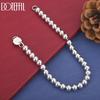 925 Sterling Silver 6mm Bead Fashion Bracelet Wedding Jewelry