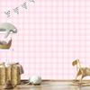 Pink Checkered Wallpaper, White and Powder Pink, for Living Room and Bedroom, 50x1000