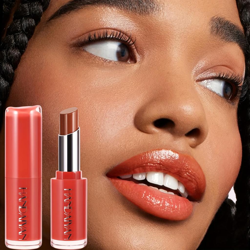 Pflegender Lippenstift Wasserdicht Lipgloss Schweißresistent, Lang anhaltende Feuchtigkeitspflege, Reichhaltige Farbabgabe für volle, glänzende Lippen