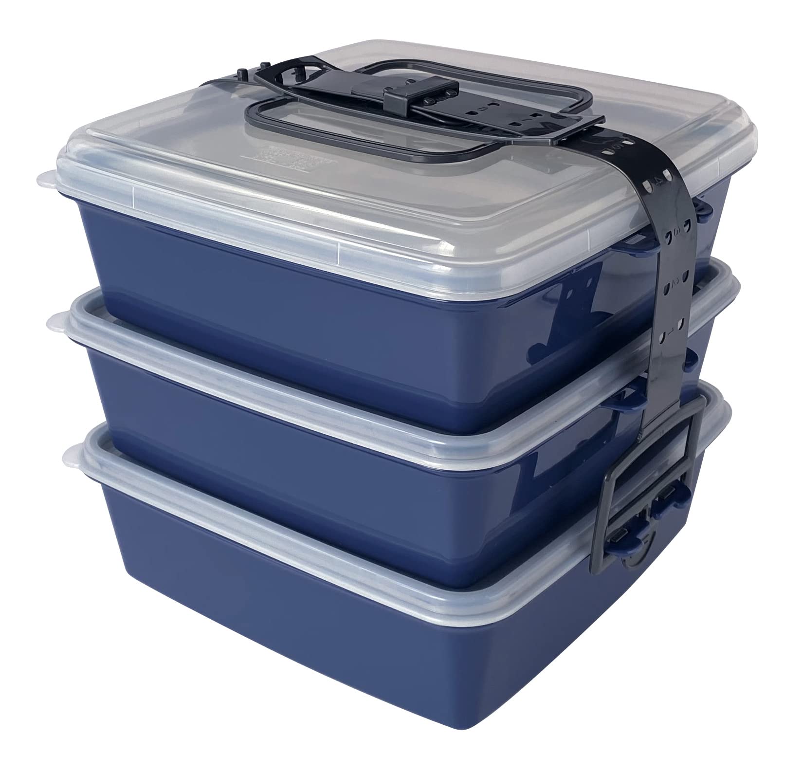

Palmart T-world G.STYLE Outdoor Compact Lunch Box L 3-Tier Navy 073842 24.9×22.7×H22cm