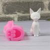 Big Ear Kitten Animal Silicone Molds for Candle Soap Chocolate Candy Cement Gypsum Silicone Molds for Home Decoration