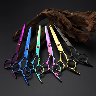 Forbici professionali da 6'' Red Gem per tagliare i capelli, forbici per sfoltire i capelli, strumenti da barbiere, forbici da taglio, forbici da parrucchiere