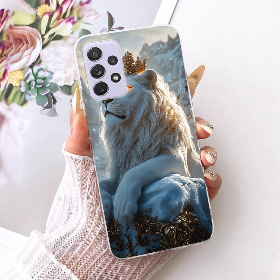 Transparent For Samsung Galaxy A72 4G Case Cute Fashion Flowers Funny Painted Casing For Samsung A72 4G SM-A725M SM-A725F Cover