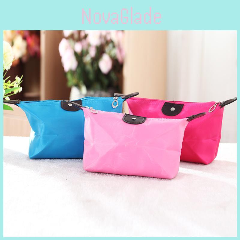 Dumpling Makeup Bag Foldable Travel Cosmetic Organizer With Handheld Design For On The Go Use