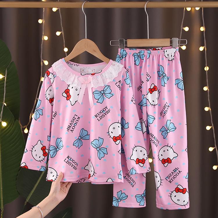 Girls' My Melody Princess Pajama Set - Long Sleeve, Cartoon Design for Spring and Autumn