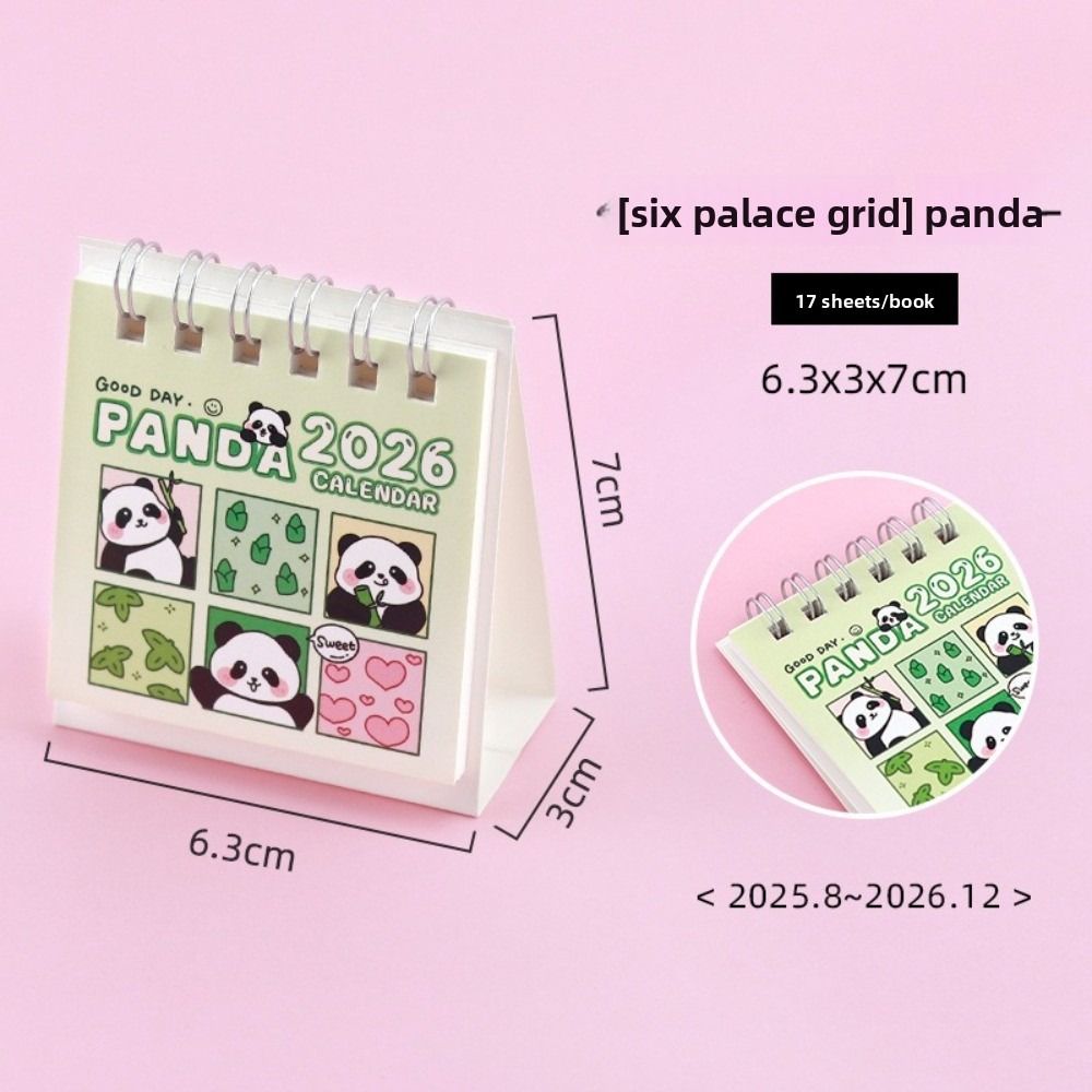 Cartoon 2026 Desk Calendar Small Schedule Planner New Coil Calendar  for Office School Supplies
