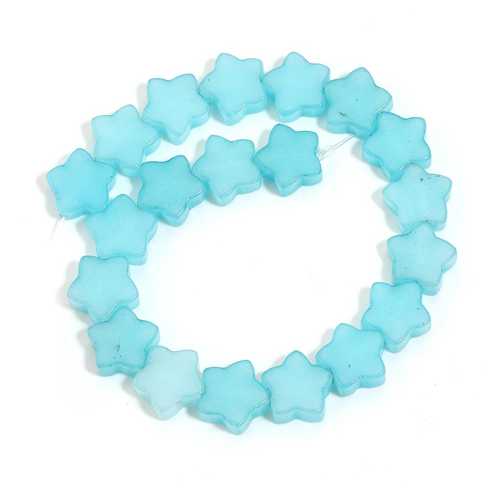 Natural Stone Beads 12mm Colorful Star Loose Spacer Beads for Jewelry Making DIY Handmade Bracelet Necklace Keychain Accessories