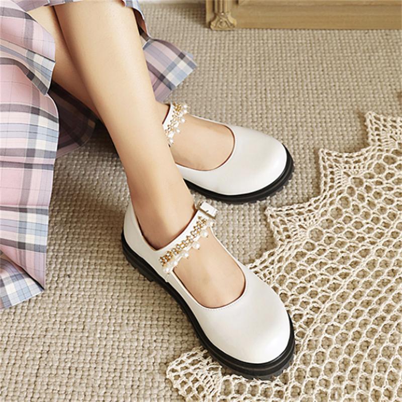 Newest British Style Children Leather Shoes Girls Princess Student Performance Dress Moccasins Baby Kids Dance Flats C 30