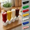 1 Slots Sauce Tube Storage Holder Wave Shaped 1D Printing Ketchup Tube Fixing Shelves Plastic Prevent Sauce Tipping