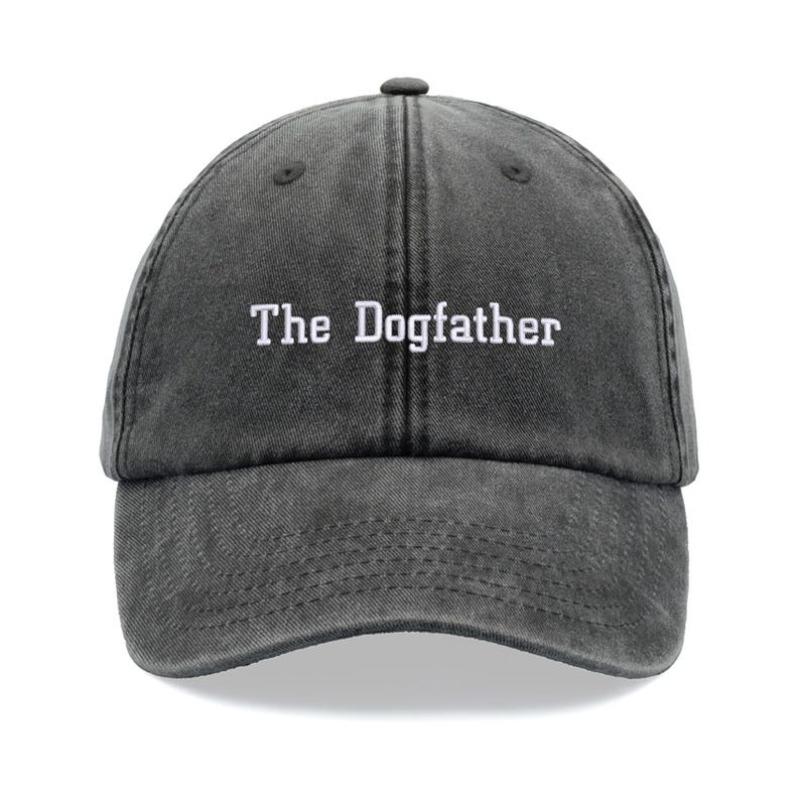 1Pc Dogfather Baseball Caps Vintage Washed Unisex Dad Gorras Low Profile Adjustable Faded For Sports Hiking,Sun Beach Daliywear